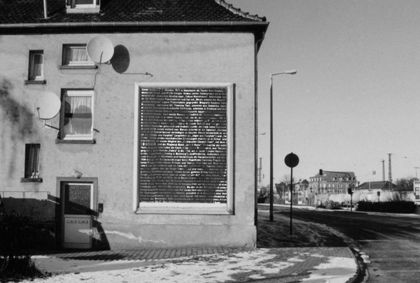 Mannheim Hafenstrasse - Textportrait Plakatinstallation